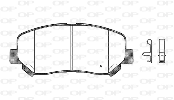 Kit de plaquettes de frein, frein à disque OPEN PARTS BPA1513.02