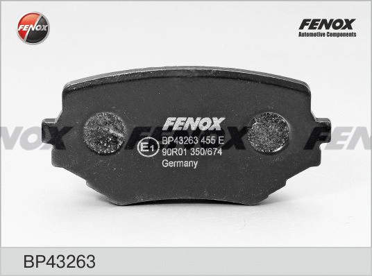 Kit de plaquettes de frein, frein à disque FENOX BP43263