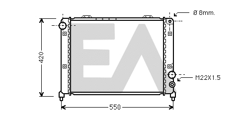 Radiateur, refroidissement du moteur EACLIMA 31R03010