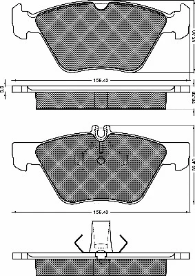 Kit de plaquettes de frein, frein à disque BSF 10411