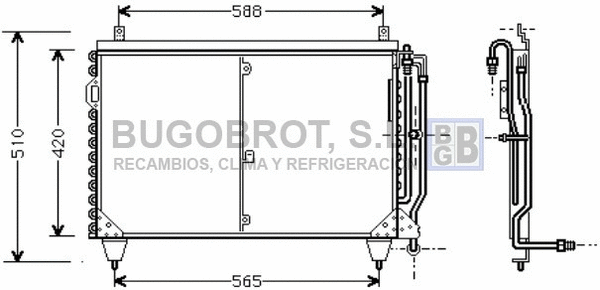 Condenseur, climatisation BUGOBROT 62-MS5199