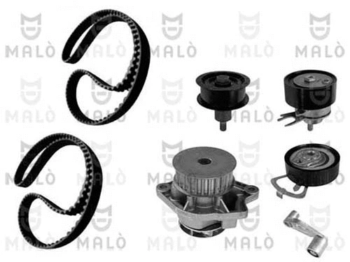Pompe à eau + kit de courroie crantée AKRON-MALÒ 1555024