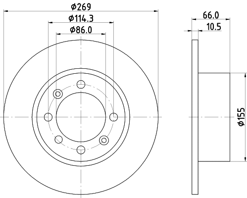 Disque de frein PAGID 53001