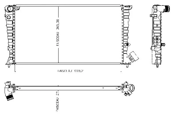 Radiateur, refroidissement du moteur ORDONEZ 1020830809