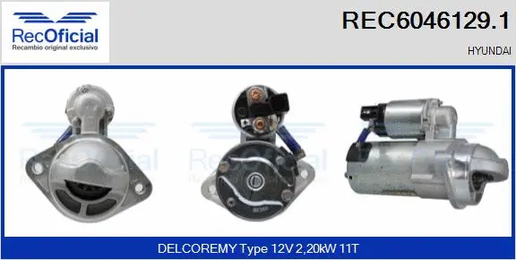 Démarreur RECOFICIAL REC6046129.1