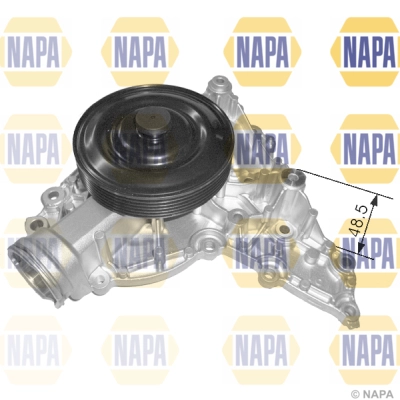 Pompe à eau, refroidissement du moteur NAPA NWP1334