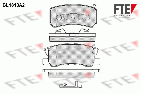 Kit de plaquettes de frein, frein à disque FTE 9010386