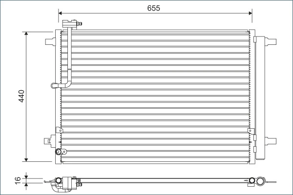 Condenseur, climatisation VALEO 822633