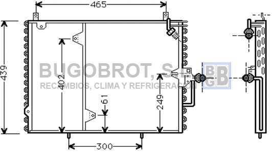 Condenseur, climatisation BUGOBROT 62-MS5160