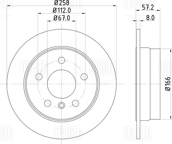 Disque de frein TRIALLI DF 250122