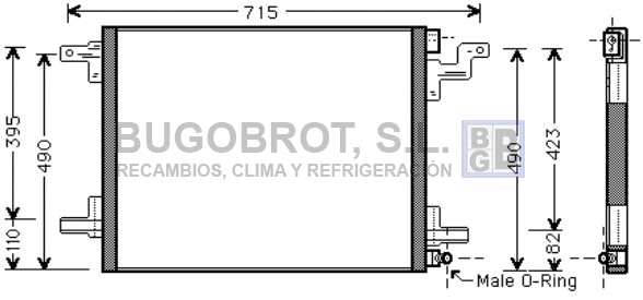 Condenseur, climatisation BUGOBROT 62-MS5377