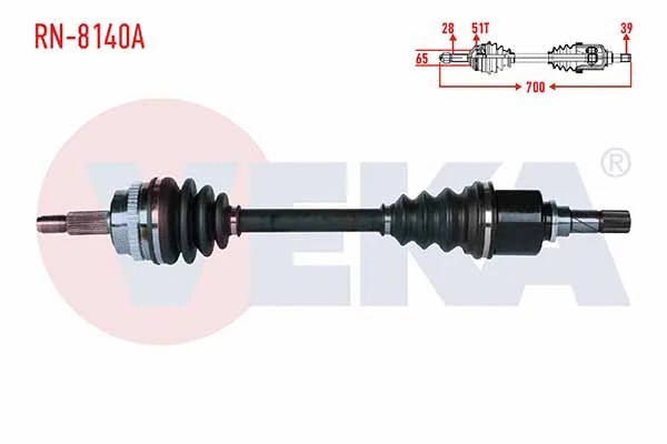 Arbre de transmission VEKA RN-8140A