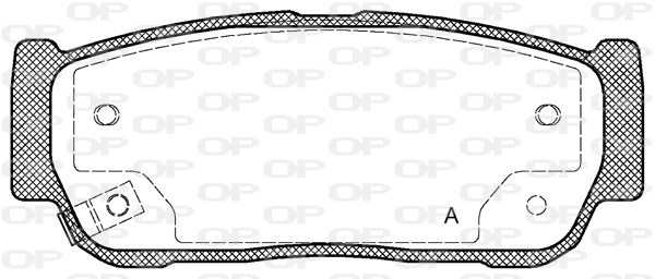 Kit de plaquettes de frein, frein à disque OPEN PARTS BPA1063.02