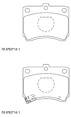 Kit de plaquettes de frein, frein à disque ASIMCO KD3734