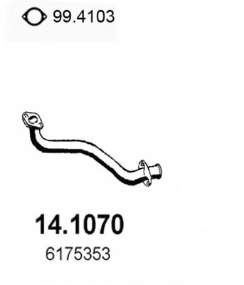 Tuyau d'échappement ASSO 14.1070