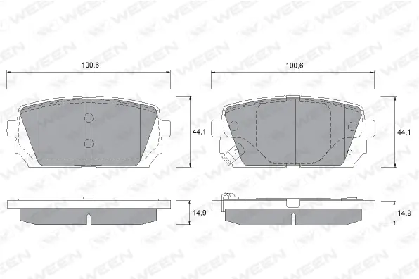 Kit de plaquettes de frein, frein à disque WEEN 151-2578