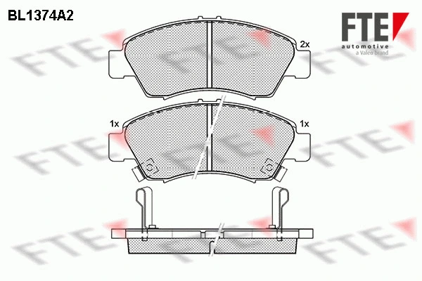 Kit de plaquettes de frein, frein à disque FTE 9010151