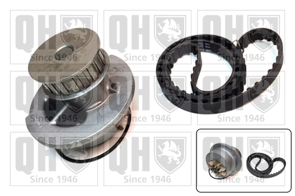 Pompe à eau + kit de courroie crantée QUINTON HAZELL QBPK9029