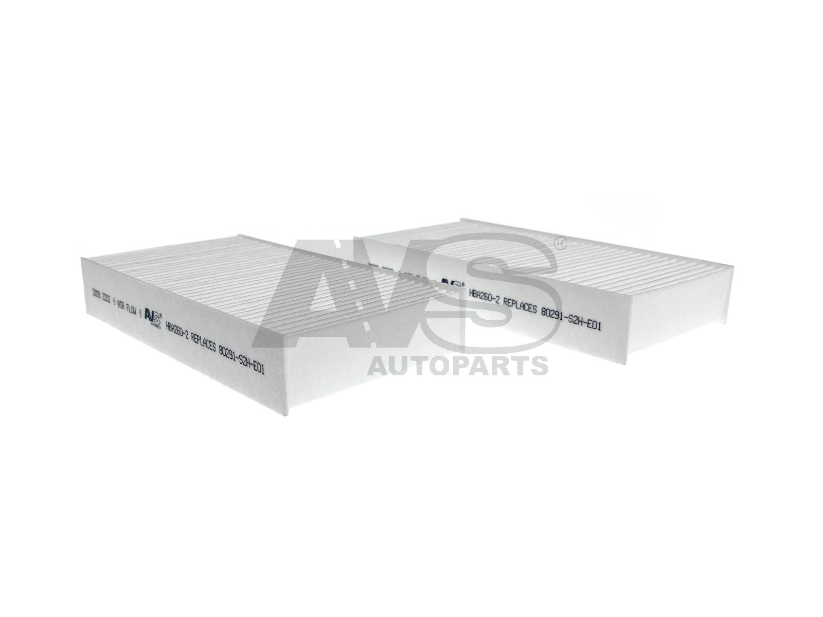 Filtre, air de l'habitacle AVS AUTOPARTS HBA260-2