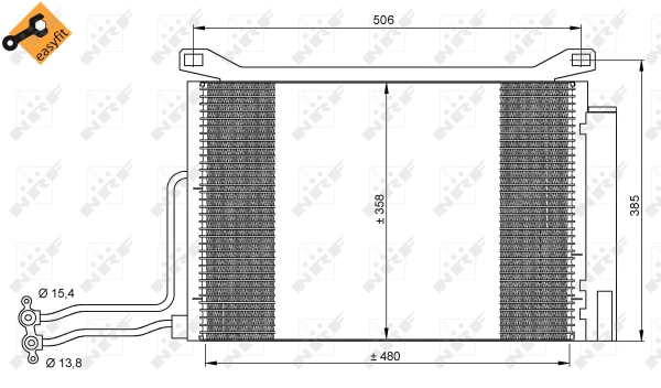 Condenseur, climatisation NRF 35787