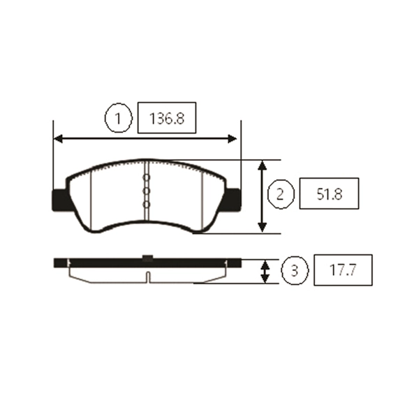 Kit de plaquettes de frein, frein à disque CTR GK0863