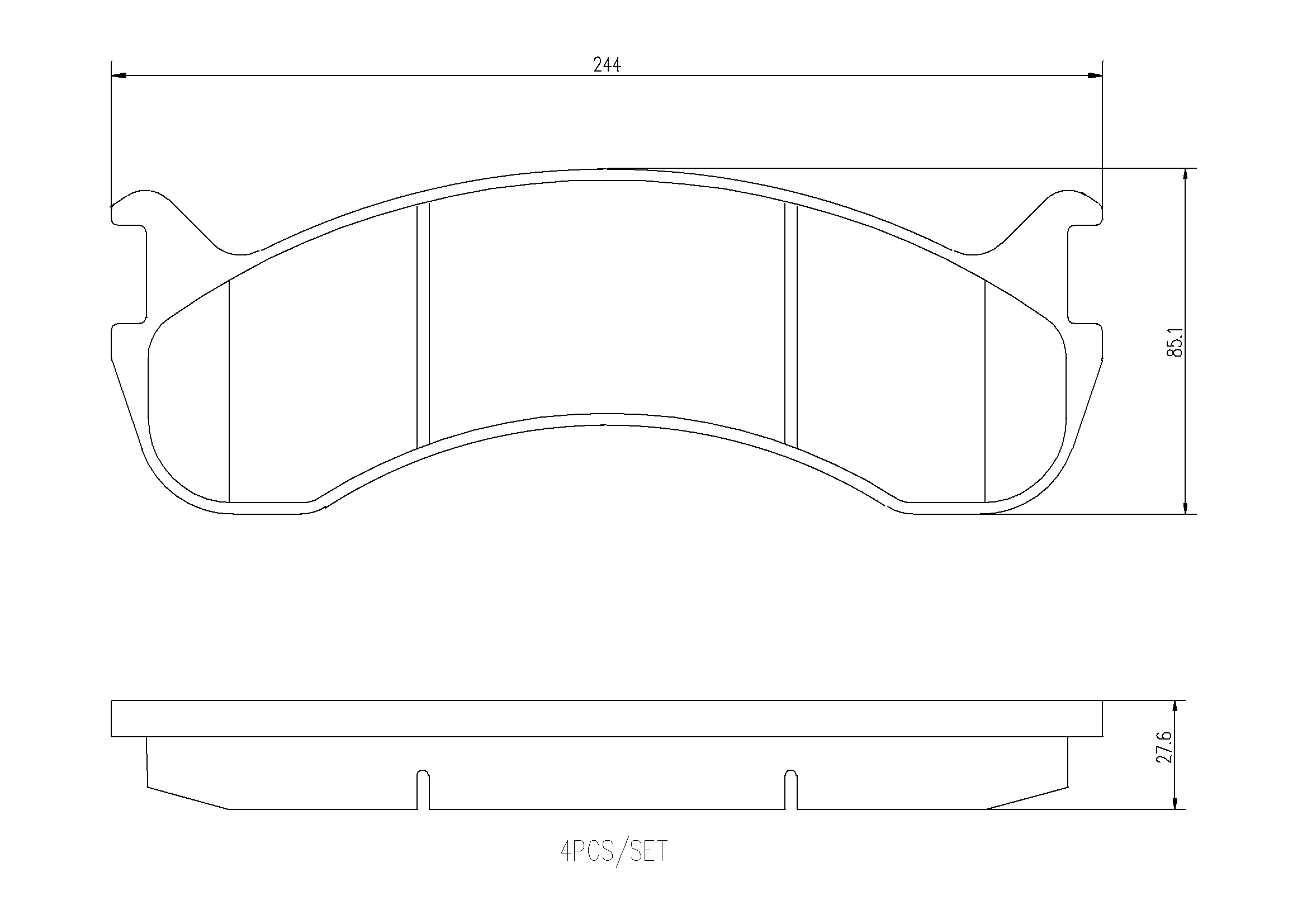 Kit de plaquettes de frein, frein à disque BREMBO P 24 255
