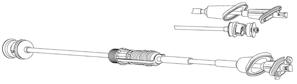 Tirette à câble, commande d'embrayage CEF PU01143