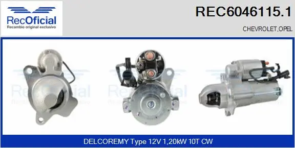 Démarreur RECOFICIAL REC6046115.1