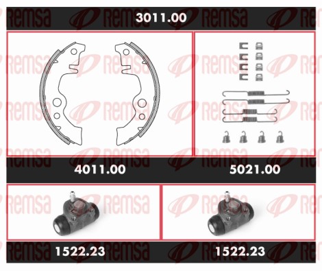 Kit de freins, freins à tambours REMSA 3011.00