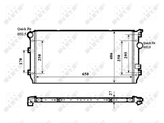 Radiateur, refroidissement du moteur NRF 58339