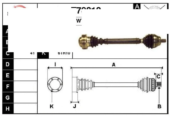 Arbre de transmission Technika 67312