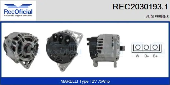 Alternateur RECOFICIAL REC2030193.1