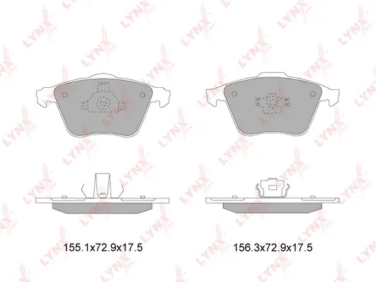 Kit de plaquettes de frein, frein à disque LYNXAUTO BD-7819