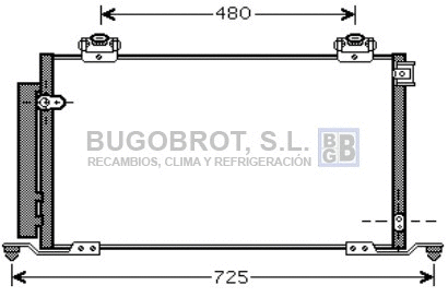 Condenseur, climatisation BUGOBROT 62-TO5412