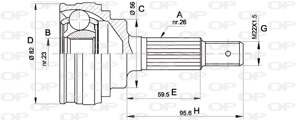 Jeu de joints, arbre de transmission OPEN PARTS CVJ5336.10