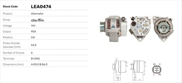 Alternateur LUSA LEA0474