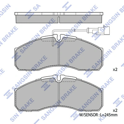 Kit de plaquettes de frein, frein à disque Hi-Q SP4416A