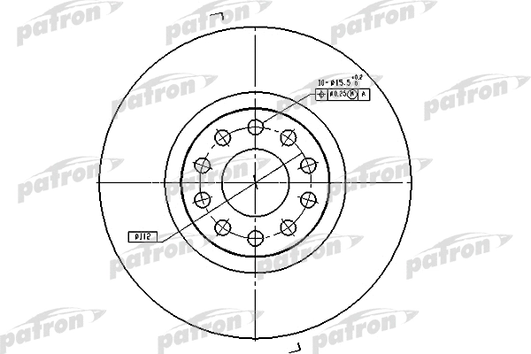 Disque de frein PATRON PBD7728