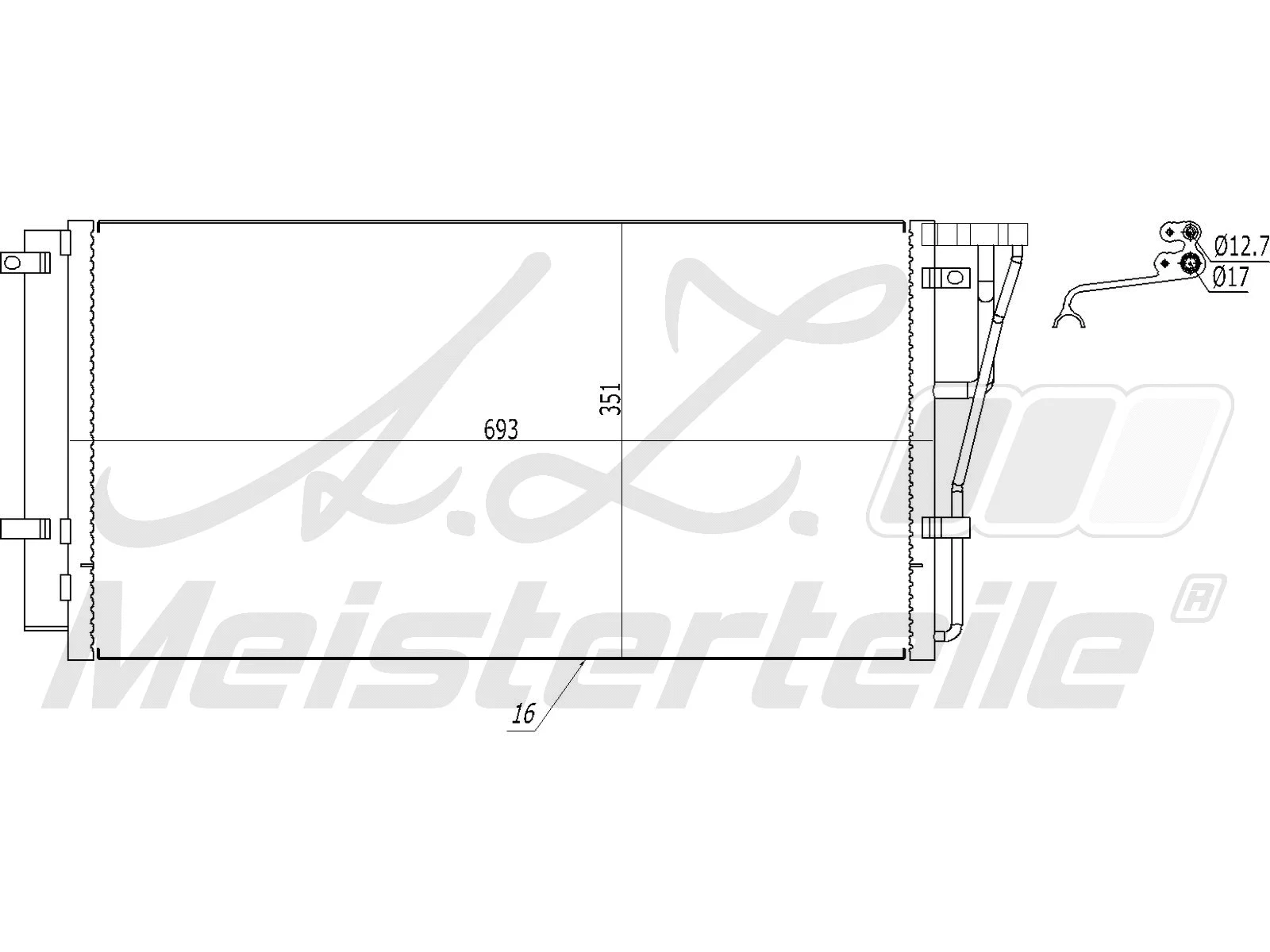 Condenseur, climatisation A.Z. Meisterteile AZMT-45-030-1322