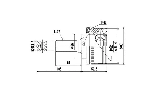 Jeu de joints, arbre de transmission DYNAMATRIX DCV841010