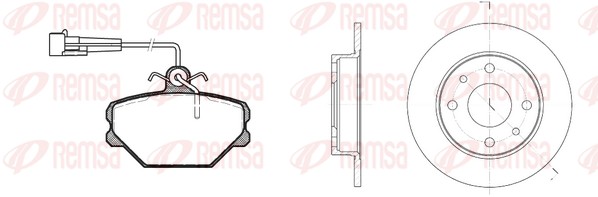 Kit de freins, frein à disques REMSA 8264.00