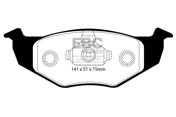 Kit de plaquettes de frein, frein à disque EBC Brakes DP21137