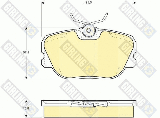 Kit de plaquettes de frein, frein à disque GIRLING 6104601