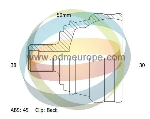 Jeu de joints, arbre de transmission 4X4 ESTANFI EST-12-211684