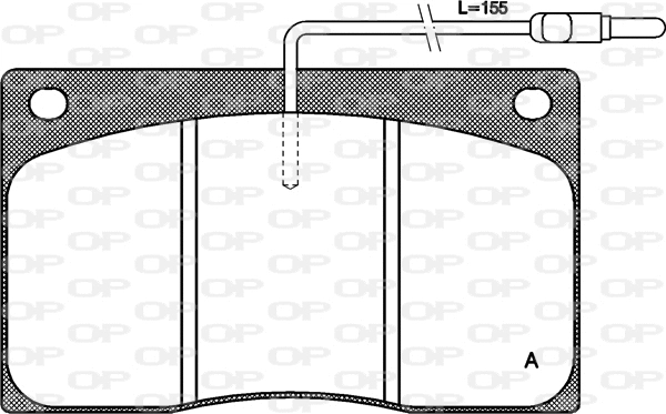 Kit de plaquettes de frein, frein à disque OPEN PARTS BPA0044.02