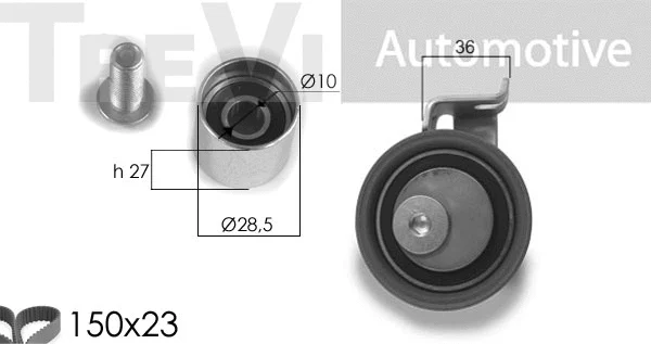 Kit de courroie crantée TREVI AUTOMOTIVE KD1285