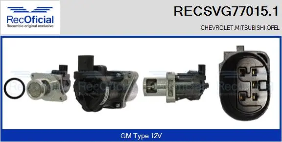 Vanne EGR RECOFICIAL RECSVG77015.1