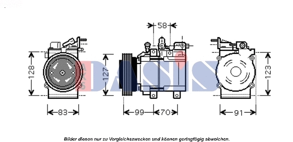 Compresseur, climatisation AKS DASIS 851672N