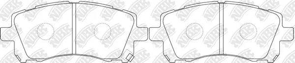 Kit de plaquettes de freins de haute performance NiBK PN7390S