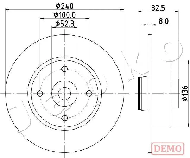 Disque de frein JAPKO 610712C